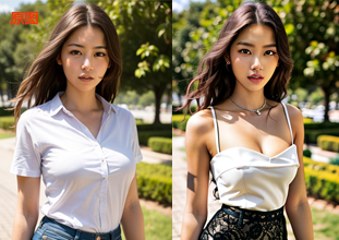 用重绘功能给美女换装 用重绘功能给美女换装
